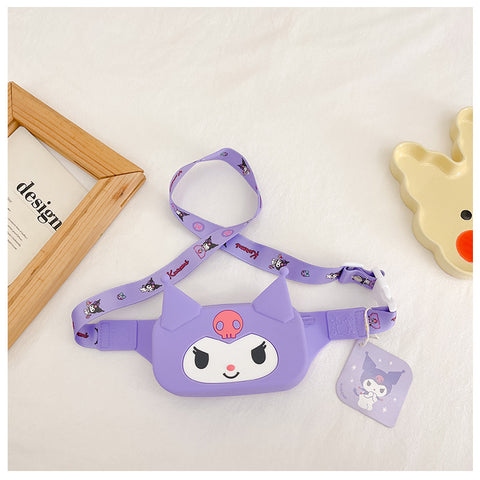 Breast Bag New Silicone Sanrio Student Straddle Bag Children's Cute Daily Matching Outdoor Travel Zero Wallet Messenger Bag