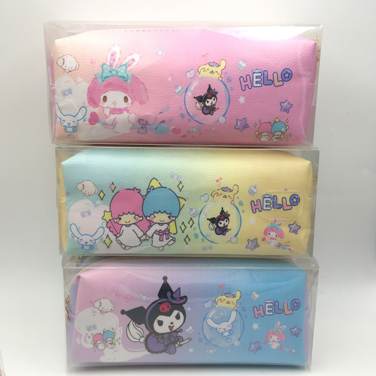 Sanrio Anime Family Double Layer Pencil Case with Large Capacity Pencil Case Stationery