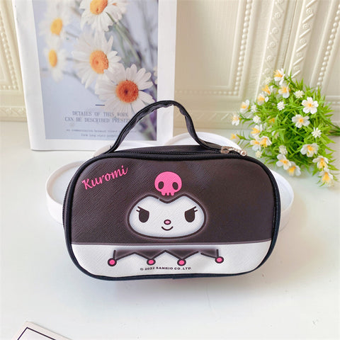 Sanrio Portable Makeup Bag Girl Heart Storage Bag Travel Makeup Bag Stationery Box Pencil Bag