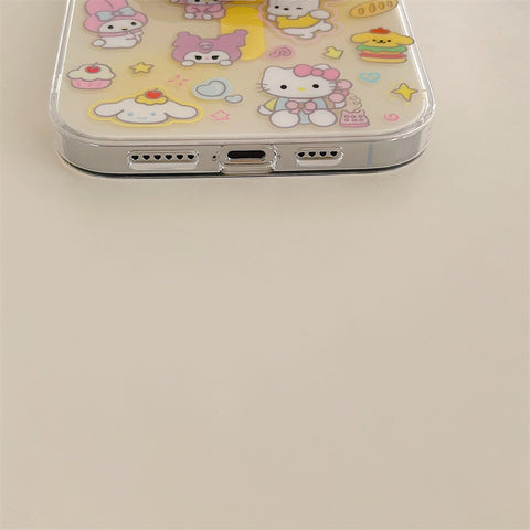 Sanrio Cute Cartoon Magnetic IPhone Case Full Body Protective Case for IPhone 12-15 Pro Max