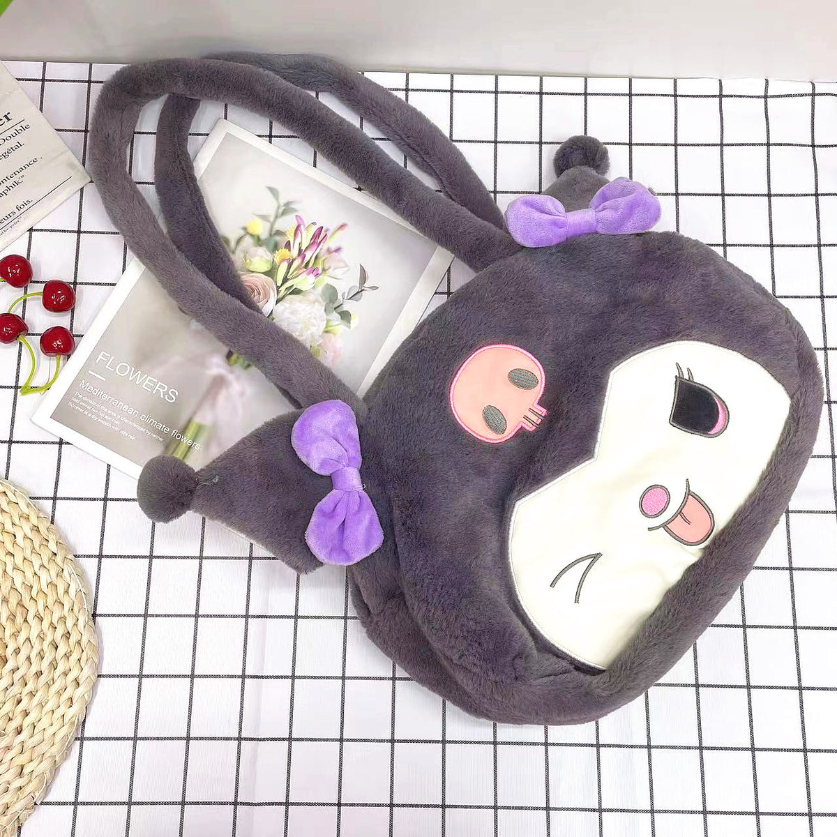 Plush Toy Large Capacity Handheld Makeup Bag Lunch Box Shopping Bag 8 Inch Grab Machine Doll