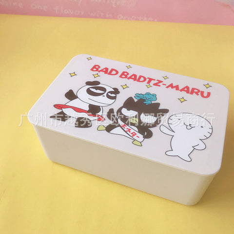 New Tissue Box Sanrio Sealed Mask Box with Lid, Large Capacity Wet and Dry Suction Box, Desktop Storage Box