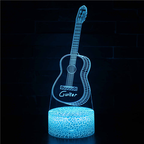 Guitar Night Lamp Piano Notes Atmosphere Sense Small Table Lamp Personalized Creativity Rechargeable Instrument Store Decoration Decoration Decoration home83