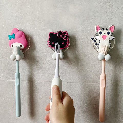 Kawaii Electric Toothbrush Holder Rack Suction Cup Tooth跨境