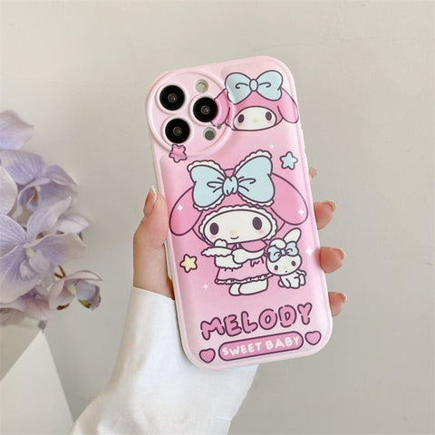 Sanrio Kuromi Melody PomPom Pochacco Cinnamon Hard iPhone Cases Suitable for iPhone 11-15 Pro Max