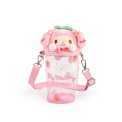 Sanrio Peach Paradise Series Doll Crossbody Bag, Kuromi Cinnamon Dog, Melody Pain Bag