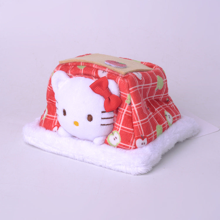 Cute Sanrio Plush Quilt Stove Warm Nest Doll Ornaments