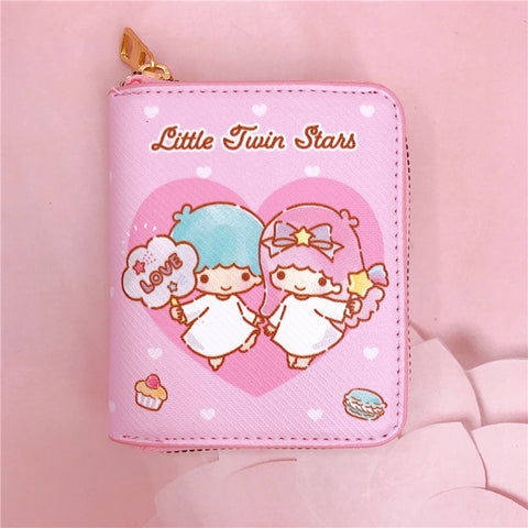 Sanrio Casual Short Zipper Wallet Card Bag Key Bag Loose Wallet Coin Bag