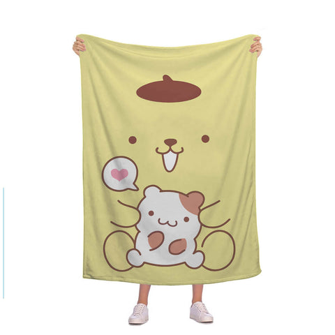 Pompom Purin Blankets, Fluffy Camping Trip Blankets