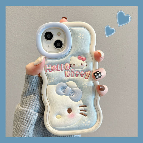 Suitable for IPhone 13 Phone Case IPhone 14 Promax Cute KT Cat 11 High-end Sense Niche 12 Leather Printing 14 Pro Cute Cartoon 13 Pro Women's New Plus Phone Case Popular 15