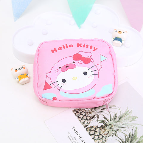 Sanrio Ice and Snow Series Sanitary Napkin Storage Bag Cute Girl Portable Cosmetic Small Package.