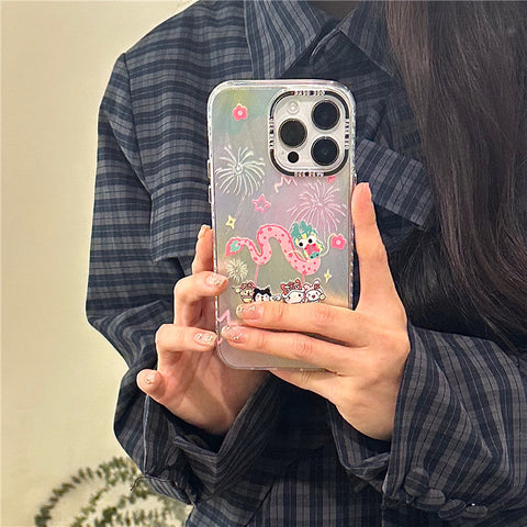 Dancing Dragon Sanrio Cute Sanrio iPhone Case Full Body Protective Case For IPhone 11-15 Pro Max