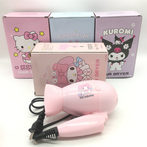 Sanrio Folding Hair Dryer Mini Two-speed Electric Hair Dryer for Travel