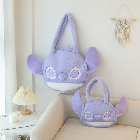 Cartoon Stitch Handbag Plush Toy Messenger Bag Ugly Cute Shoulder Bag Children Personality Furry Handbag