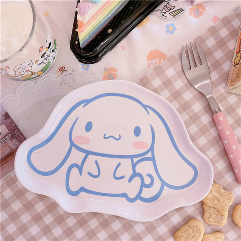 Cinnamoroll Shaped Dining Plates, Plates, Cutlery, Girl Heart Cute, Soft and Cute Little White Dog Cutlery, Dining Bowls