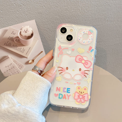 Sanrio Pochacco Hello Kitty Soft iPhone Cases Suitable for iPhone X-15 Pro Max