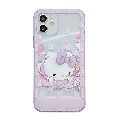 Sanrio TPU HK Cat IPhone Case Full Body Protective Case For IPhone 11-15 Pro Max