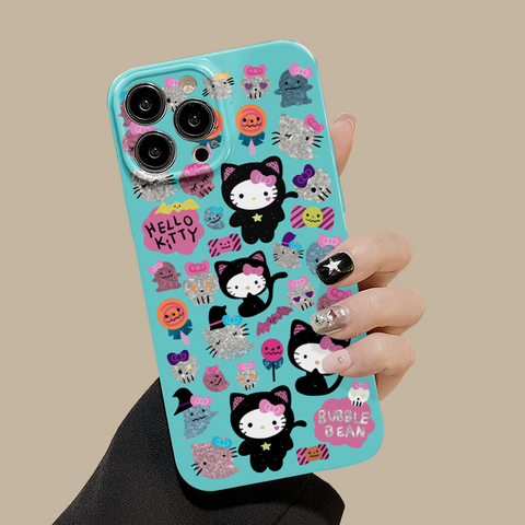 Halloween Hello Kitty Cute Sanrio iPhone Case Full Body Protective Case For IPhone 11-15 Pro Max