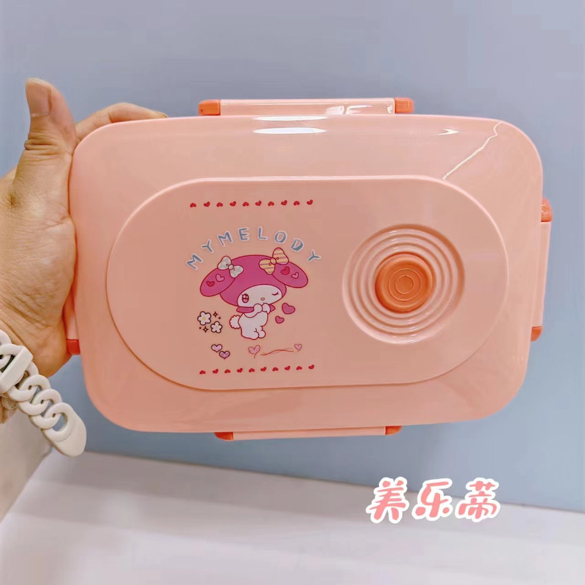 New Cartoon Sanrio Plastic Microwave Oven Three Compartment Student Lunch Box Office Worker Cute Fresh-keeping Box Bento Box