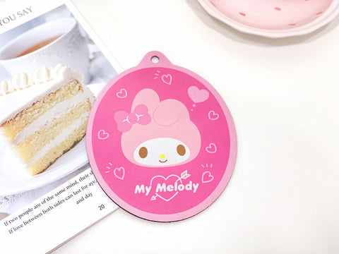 Cute Sanrio Dining Table Heat Insulation Mat, Anti-scald and Non-slip Household Absorbent High Temperature Resistant Pot Tray Tray Cuper, Water Drop Type Placemat