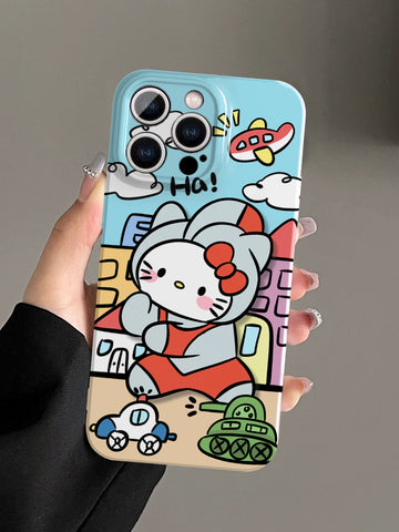 Hellokitty Cat Dinosaur New Cute Sanrio iPhone Case Full Body Protective Case For IPhone 11-15 Pro Max