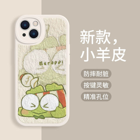 Suitable for Apple 15pro Phone Case 14 Sanrio IPhone 13 New 12pro Oil Painting Style 11pro Cat Xsmax Kuromi Xr Cute 8plus7 Sheepskin X Full Package Anti Drop 6 Sets