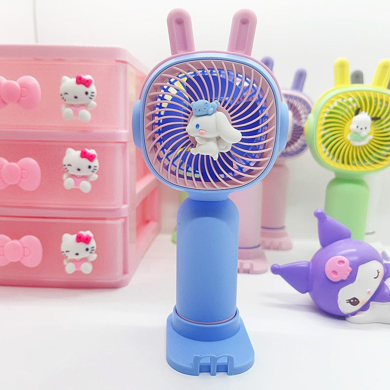 Sanrio Convenient Small Fan with Mobile Phone Rack Big Wind USB Charging 61 Gift