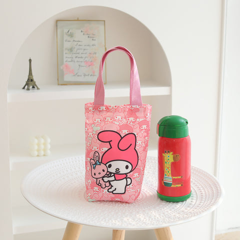 New Cartoon Canvas Water Bottle Bag, Insulated Cup, Handbag, Umbrella Storage