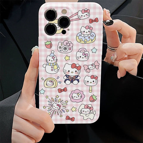 Cute Hellokitty Cat Cute Sanrio iPhone Case Full Body Protective Case For IPhone 11-15 Pro Max