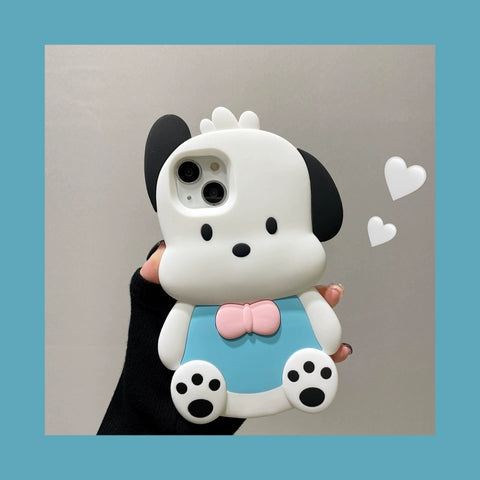 Sanrio 3D Silicone Stereoscopic Pachacco iPhone Cases Suitable for iPhone X-14 Pro Max