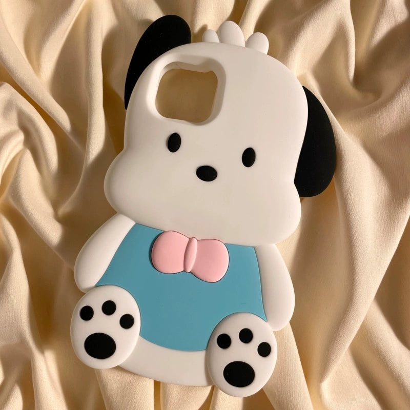 Sanrio 3D Silicone Stereoscopic Pachacco iPhone Cases Suitable for iPhone X-14 Pro Max