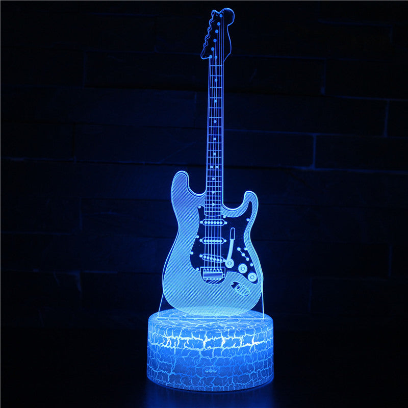 Guitar Night Lamp Piano Notes Atmosphere Sense Small Table Lamp Personalized Creativity Rechargeable Instrument Store Decoration Decoration Decoration home83