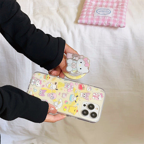 Sanrio Cute Cartoon Magnetic IPhone Case Full Body Protective Case for IPhone 12-15 Pro Max