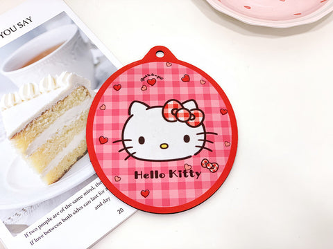 Cute Sanrio Dining Table Heat Insulation Mat, Anti-scald and Non-slip Household Absorbent High Temperature Resistant Pot Tray Tray Cuper, Water Drop Type Placemat