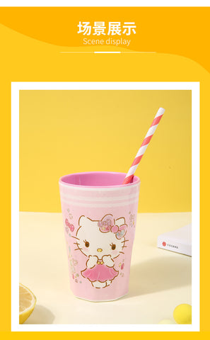 Sanrio High Beauty Drink Cup Hello Kitty Cute Cartoon Cup Melody Children's Mouthwash Cup Ins Water Cup