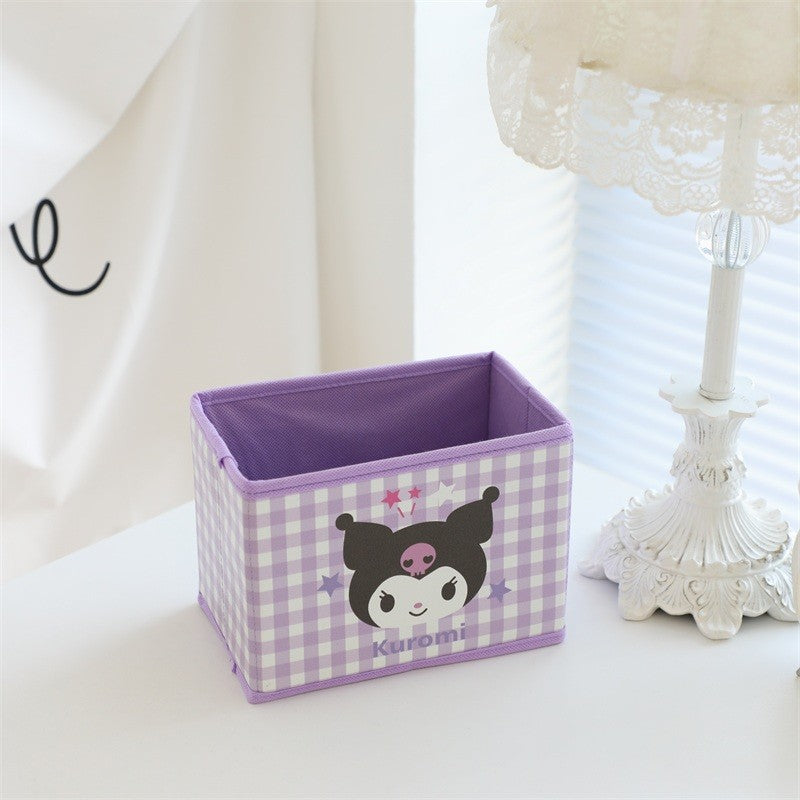 Sanrio Small Storage Box Foldable Desktop Sundries Box Cosmetics Storage Box