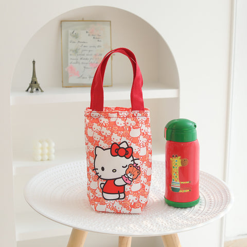 New Cartoon Canvas Water Bottle Bag, Insulated Cup, Handbag, Umbrella Storage