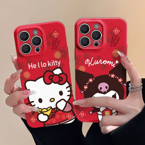 Hello Kitty Kuromi Cute Sanrio iPhone Case Full Body Protective Case For IPhone 11-15 Pro Max