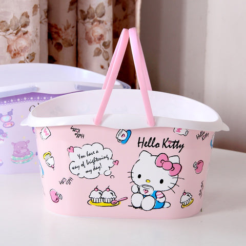 Sanrio Bathing Basket Handheld Washing Basket New Dormitory Bathroom Articles Storage Basket