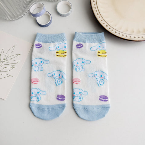 Cinnamoroll New Spring and Summer Cartoon Socks Female Cute Puppy Socks Korean Women&#039;s Boat Socks Combed Cotton Socks