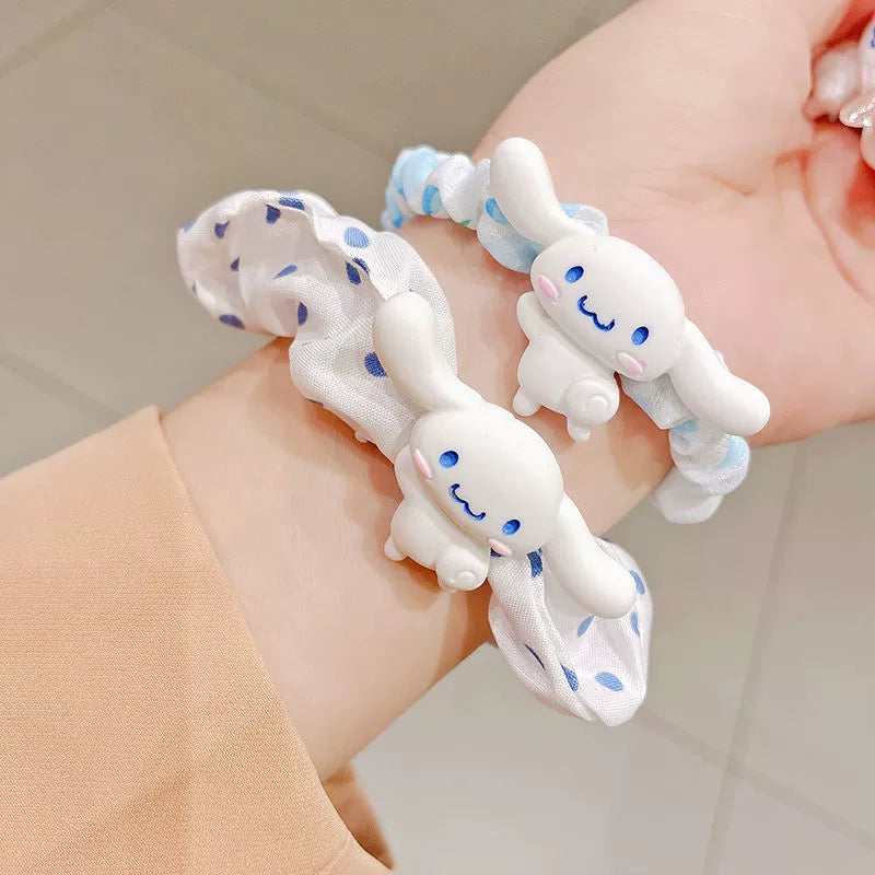 Kuromi Cinnamoroll Small Rubber Band for Boyfriend, Girlfriend, Headband Couple, Small Intestine Hair Band, Sanrio, Japan and South Korea.