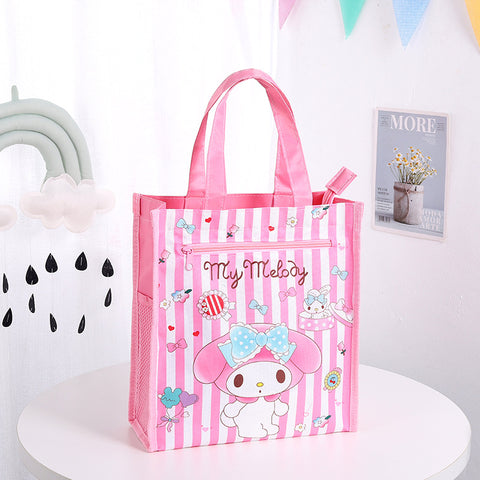 Sanrio New Oxford Cloth Double Makeup Bag Art Bag Printed Student Portable Makeup Bag