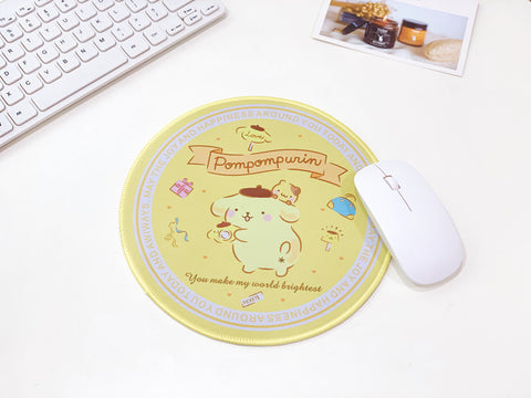 Sanrio Mouse Pad Girl Heart Round Mouse Pad Candy Department Computer Keyboard Office Game Bracer Pad Heat Insulation Pad