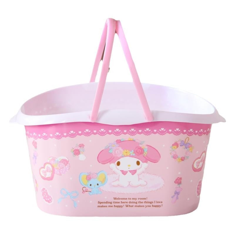 Sanrio Bathing Basket Handheld Washing Basket New Dormitory Bathroom Articles Storage Basket