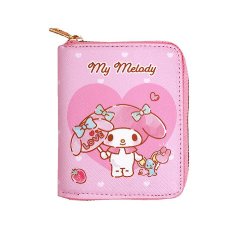 Sanrio Casual Short Zipper Wallet Card Bag Key Bag Loose Wallet Coin Bag