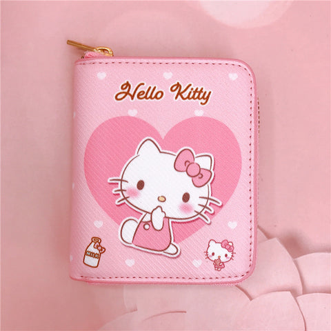 Sanrio Casual Short Zipper Wallet Card Bag Key Bag Loose Wallet Coin Bag