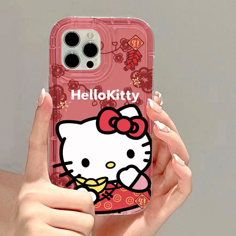 Sanrio New Year HK IPhone Case Full Body Protective Case For IPhone 11-15 Pro Max