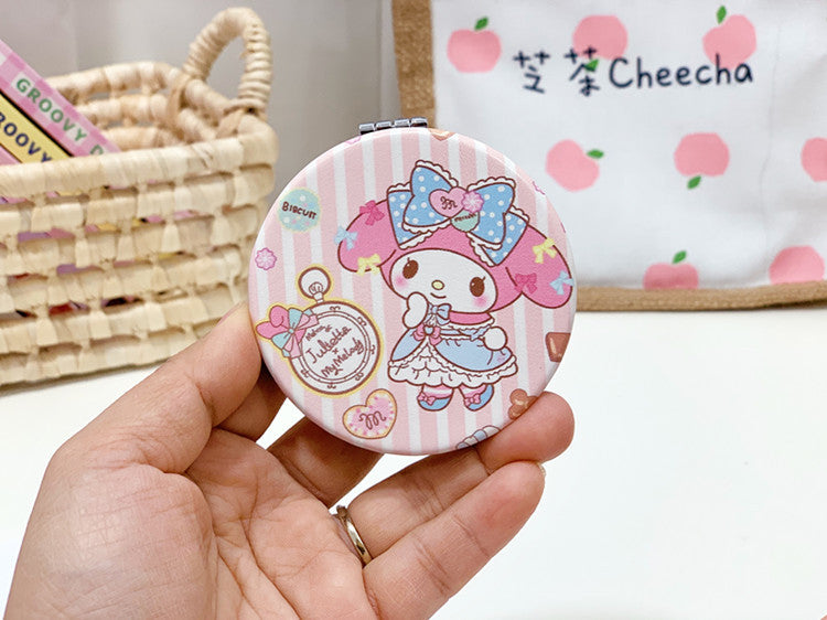 Sanrio Round Folding Mirror Girl&#039;s Heart Is Convenient To Carry Cosmetic Mirror with You.