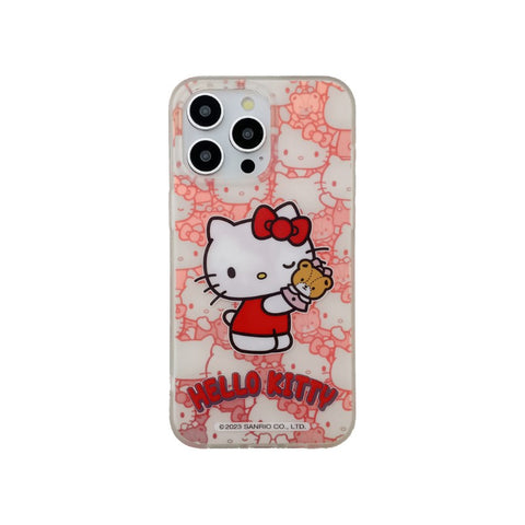 Authentic Sanrio Ugly Fish Kuromi Hellokitty Soft Adhesive IPhone 15 Promax Phone Case Protection Case