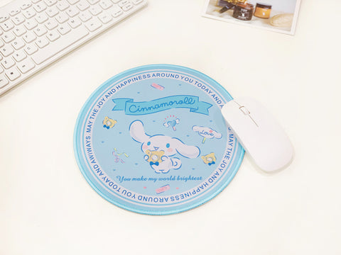 Sanrio Mouse Pad Girl Heart Round Mouse Pad Candy Department Computer Keyboard Office Game Bracer Pad Heat Insulation Pad